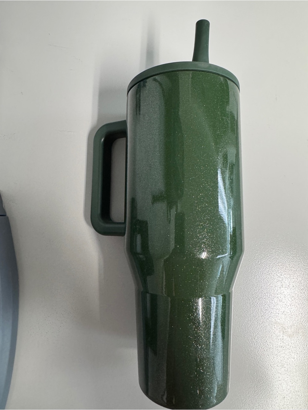 HydroJug 40oz Emerald Green Travel Tumbler with Handle and Straw